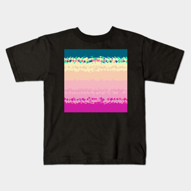 Waves Of Soft Colors Kids T-Shirt by Peaceful Space AS